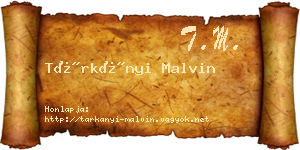 Tárkányi Malvin névjegykártya